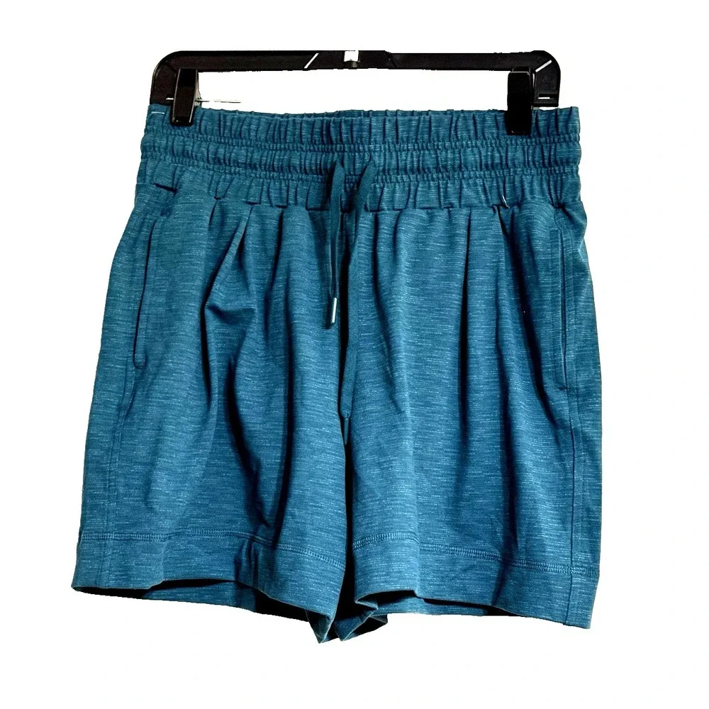 Mondetta Teal Blue Active Performance Drawstring Shorts Side Pockets Size‎ M